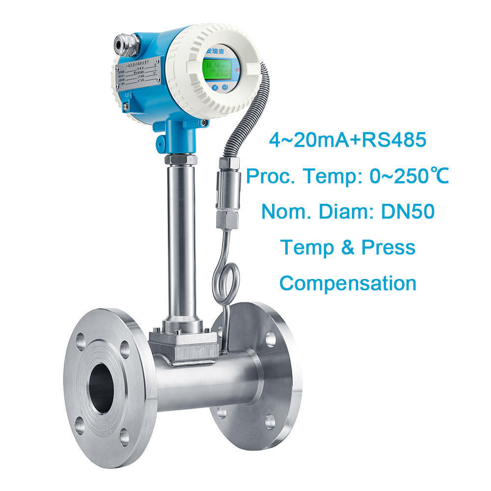 Insertion type stainless steel gas liquid steam gas flow meter digital steam propane biogas vortex compressor air flow meter