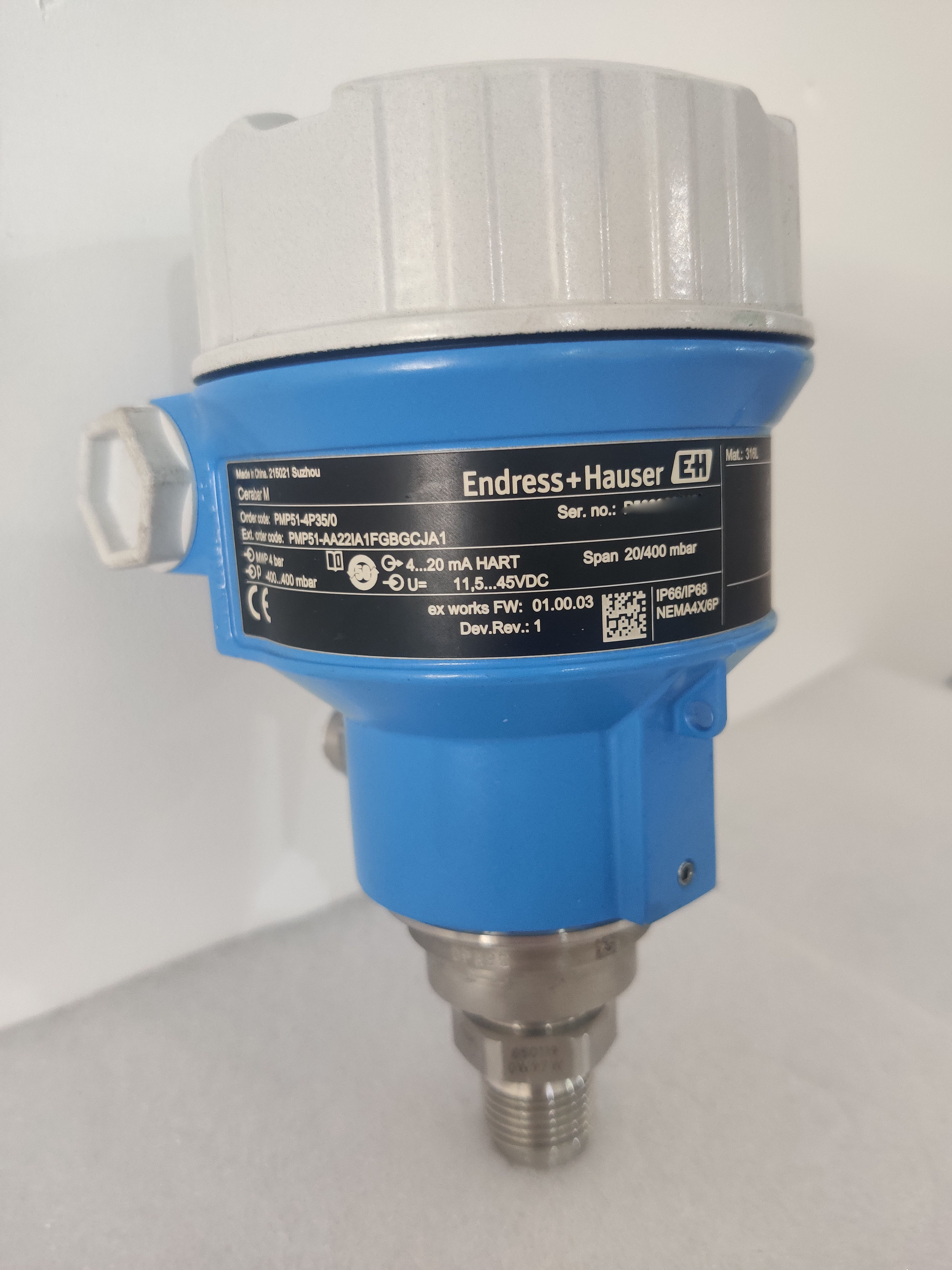 Endress+Hause pressure transmitter Absolute and gauge pressure sensor - Cerabar PMP51