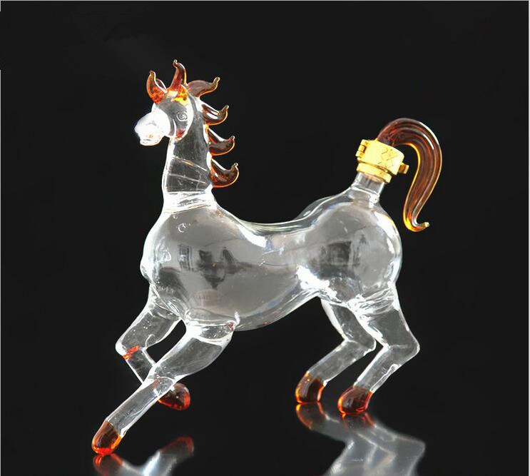 ODM / OEM Horse Shaped Vodka Whiskey Shot Glass Bottle Drinking Home Bar Decanter