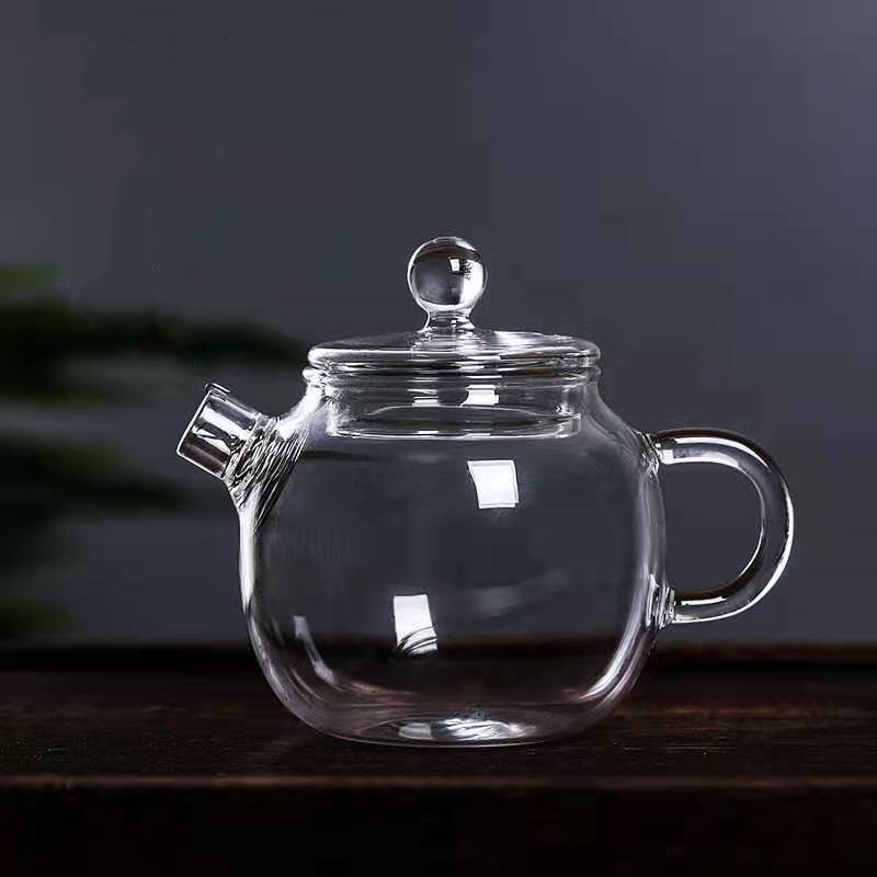 for one clear high quality gong fu cha mini small 150ml 200ml 250ml  350 heat-resistant glass stovetop flower teapot