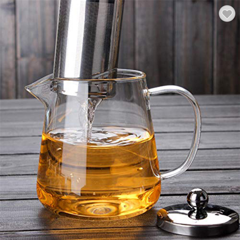 550ml 750ml 950ml 1300ml Glass Teapot with Removable Stainless Steel Infuser and Steeper Filter Tea MakerSet  Glass Teapot