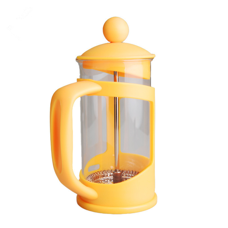 350ml Colored French Press Coffee Maker Borosilicate Glass Tea Maker