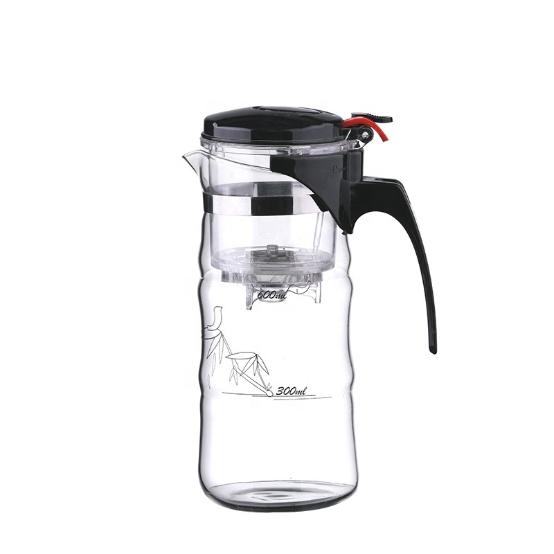 Heat Resistant Glass Tea Pot with Tea Infuser Strainer Filter