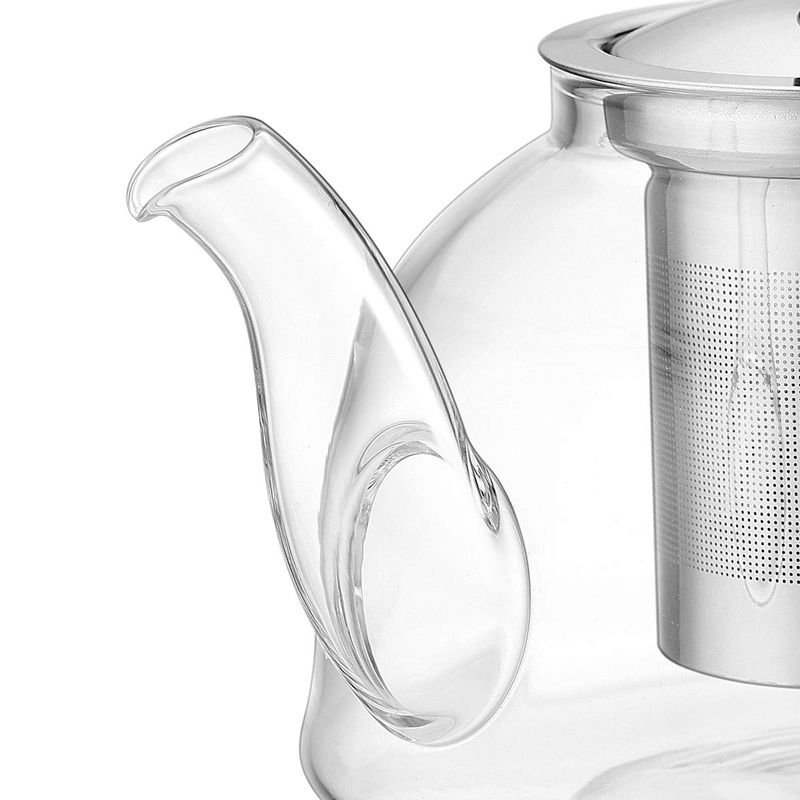 500ml new design glass teapot, tea infuser pot, glass brewing tea pot for loose leaf tea flower tea