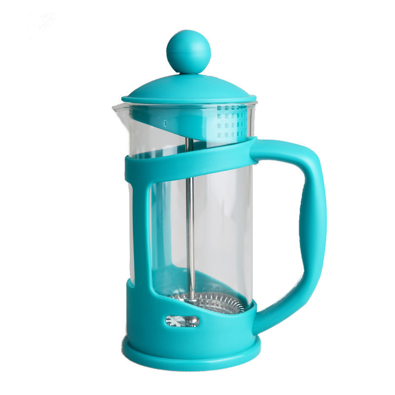 350ml Colored French Press Coffee Maker Borosilicate Glass Tea Maker