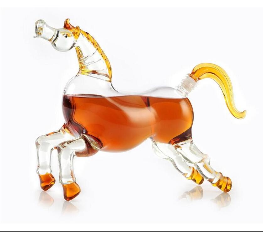 ODM / OEM Horse Shaped Vodka Whiskey Shot Glass Bottle Drinking Home Bar Decanter