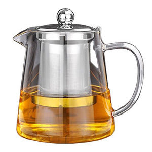 550ml 750ml 950ml 1300ml Glass Teapot with Removable Stainless Steel Infuser and Steeper Filter Tea MakerSet  Glass Teapot