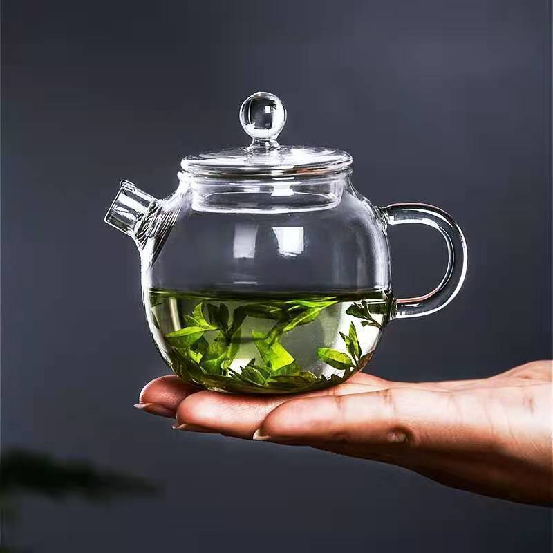 for one clear high quality gong fu cha mini small 150ml 200ml 250ml  350 heat-resistant glass stovetop flower teapot