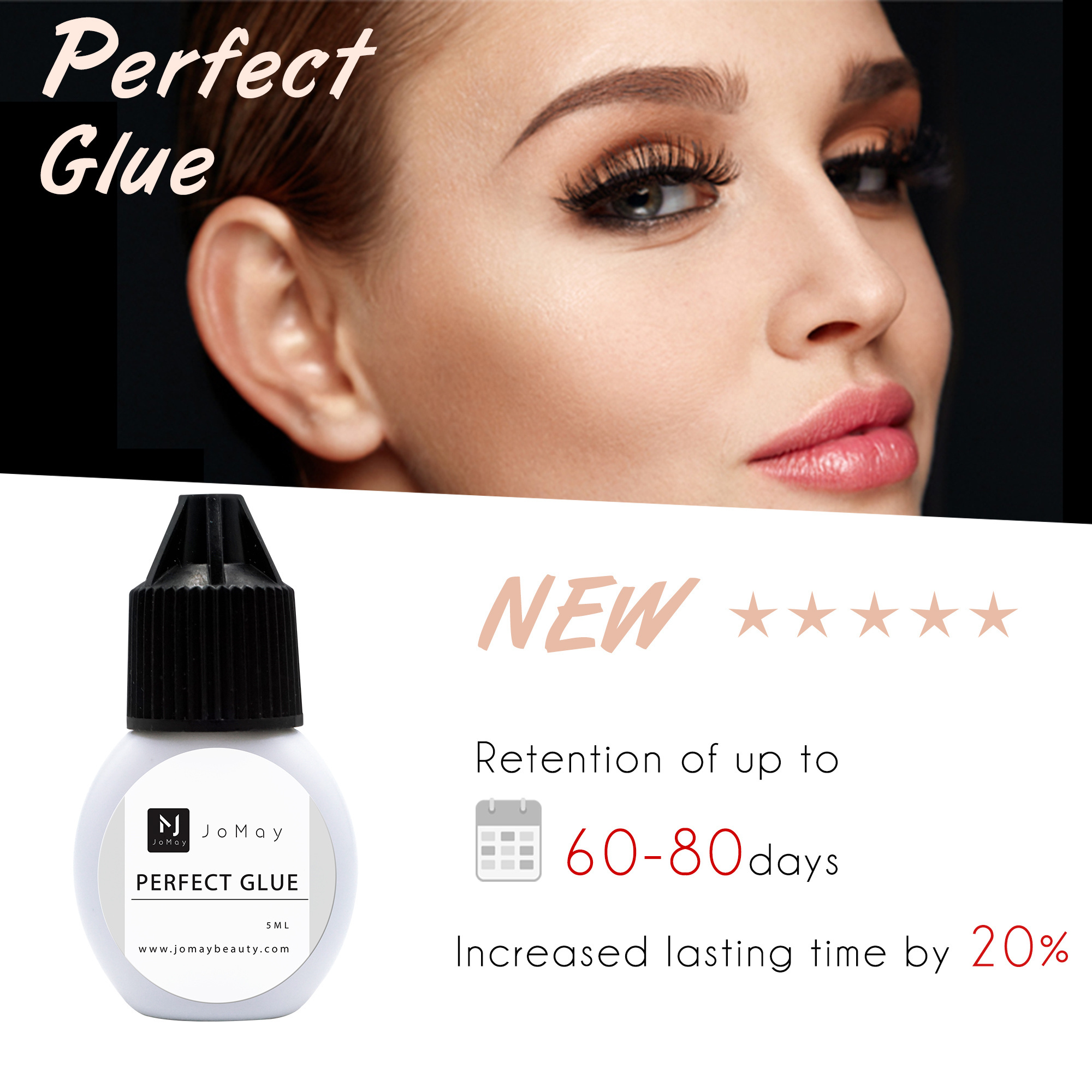 JTFIL silicone top nature water cured set star adhesive professional revelon eyelashes glue on eyelashes