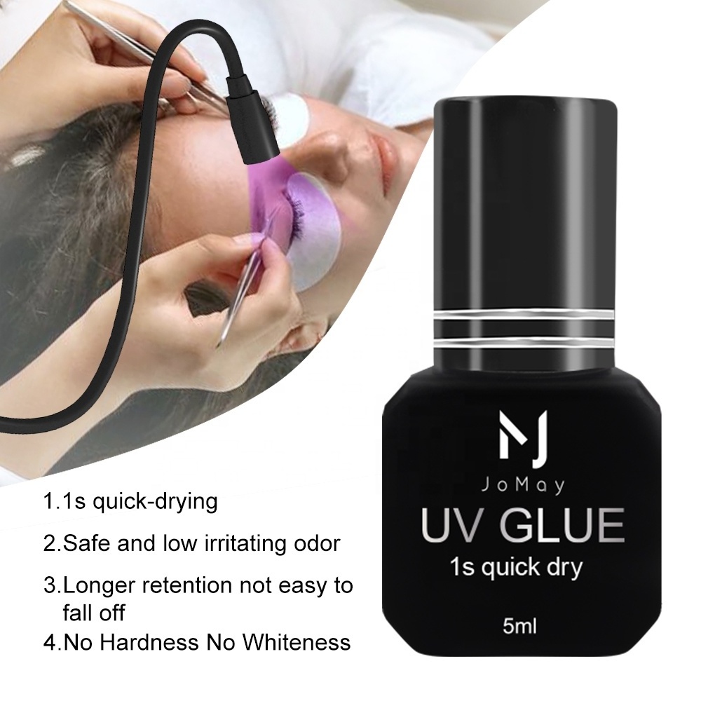 JoMay UV Lash Glue LED Eyelash Extension 5ML Glue Waterproof/Oil Proof Private Label UV Glue Eyelash Adhesive