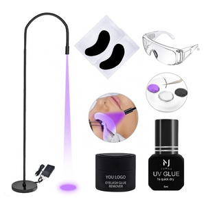 2023 new trend UV eyelash extension adhesive LED lash glue UV LED eyelash extensions kit