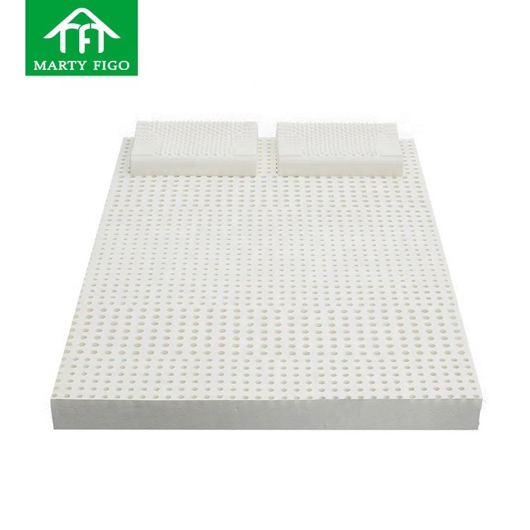 Custom hypo-allergenic thin TPE rubber pad bed soft memory foam topper orthopedic 7 zone organic thailand natural latex mattress