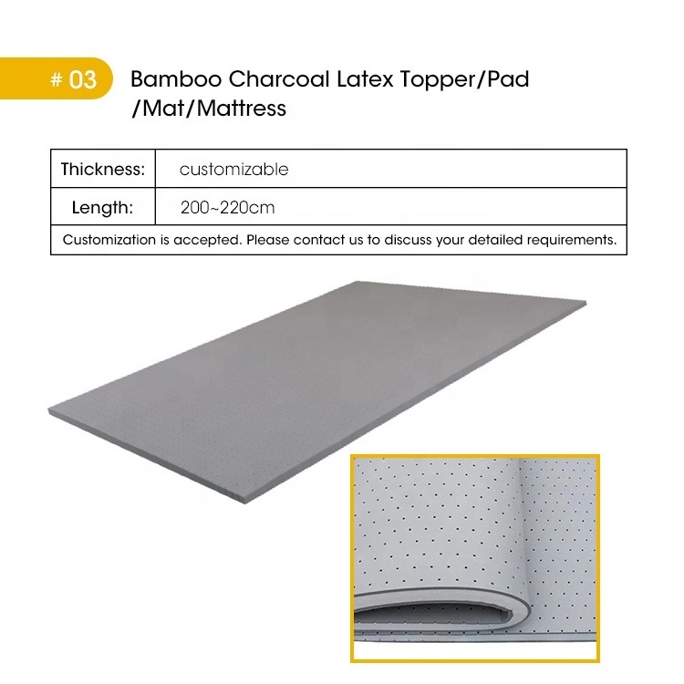 Breathable rubber hypoallergenic latex mat camping mattress sleep pads cooling orthopedic natural latex massage mattress toppers