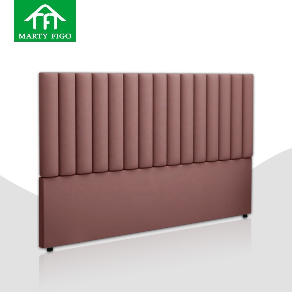 Factory customize OEM luxury modern bed frames high panel head board wooden cushion padding upholstered tufted bed headboard