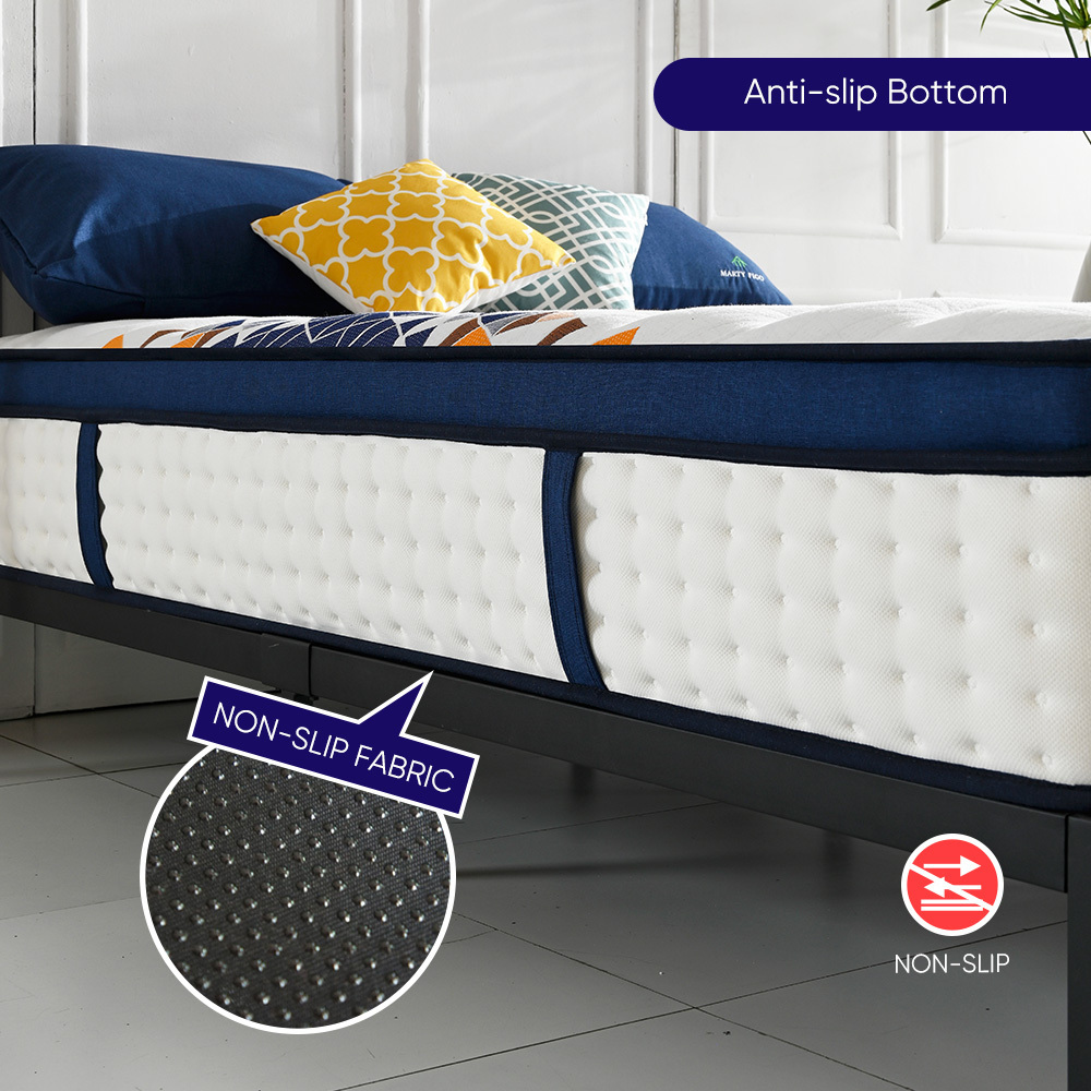 Mattress in box compressed queen euro top twin full queen super king size memory foam pocket coil spring hybrid mattress for bed