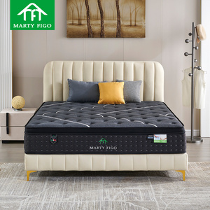 Custom queen king size 5/7 star luxury hypo-allergenic latex cooling gel memory foam Bonnell pocket spring hybrid hotel mattress