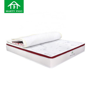 Double queen luxury 5/6/7 star natural latex zone pocket spring 180*200 soft bed mattress hotel coil memory foam  king mattress