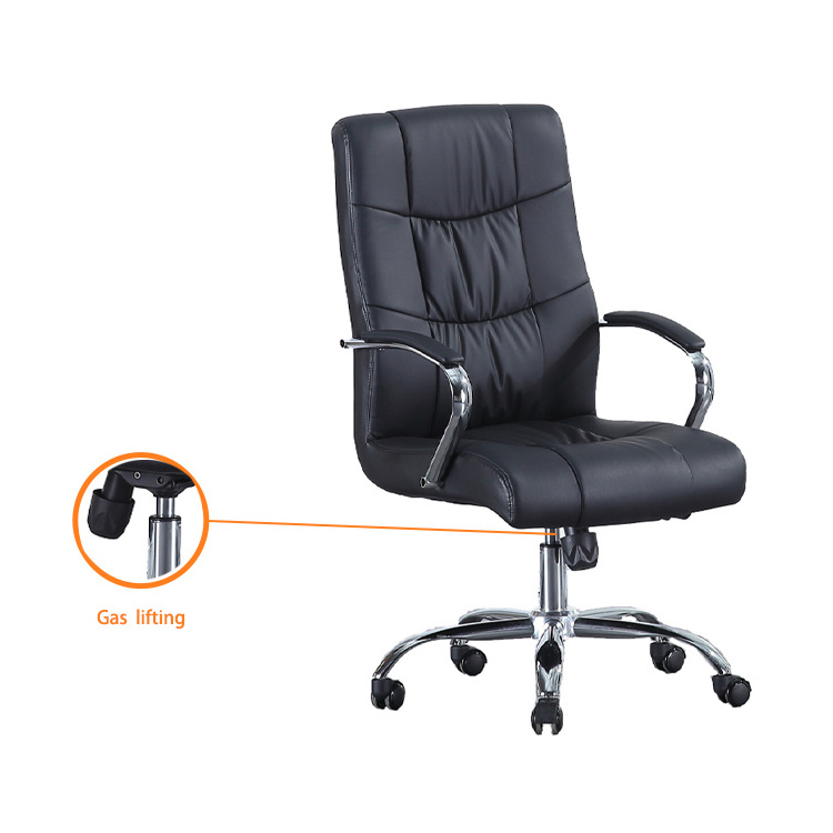 anji bifma boss arm leather rolling chair caster wheels executive office chair on computer langfang