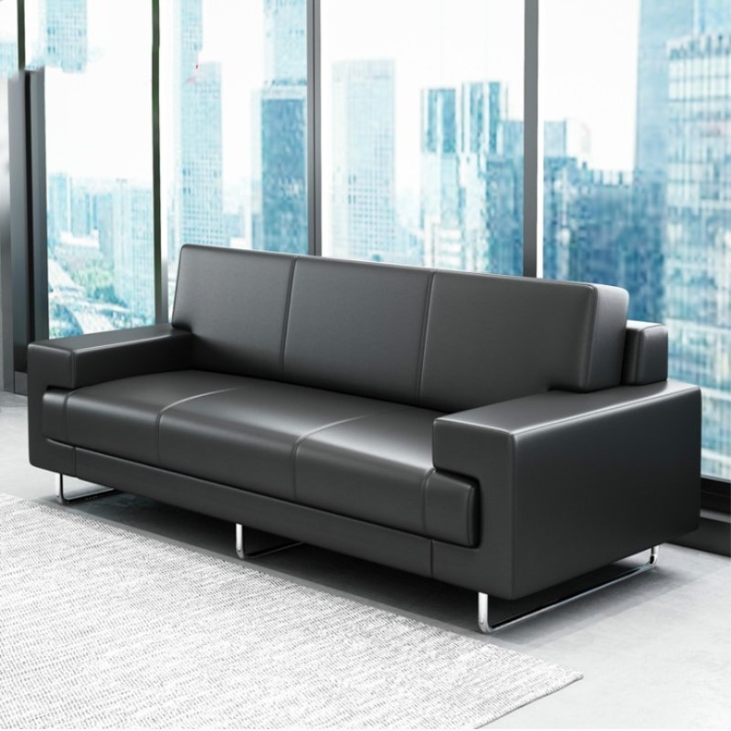 black office sofa two seated combination sofa 1 2 3 office furniture leather sofa set