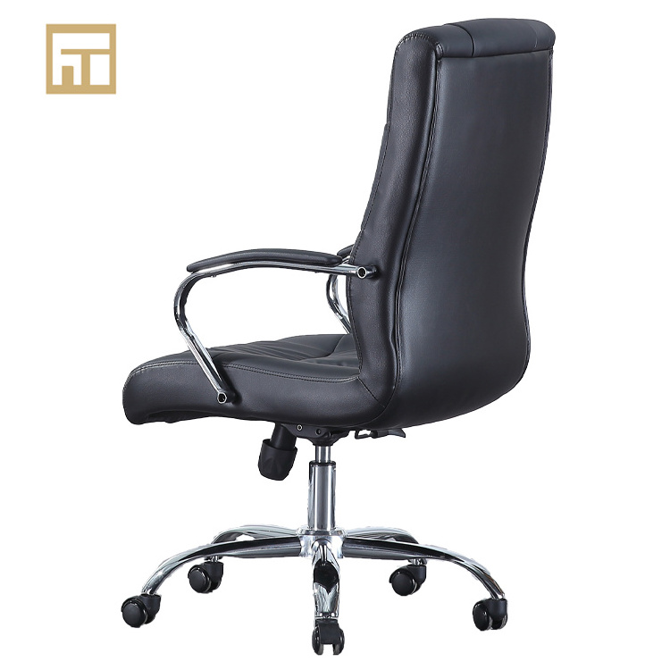 anji bifma boss arm leather rolling chair caster wheels executive office chair on computer langfang