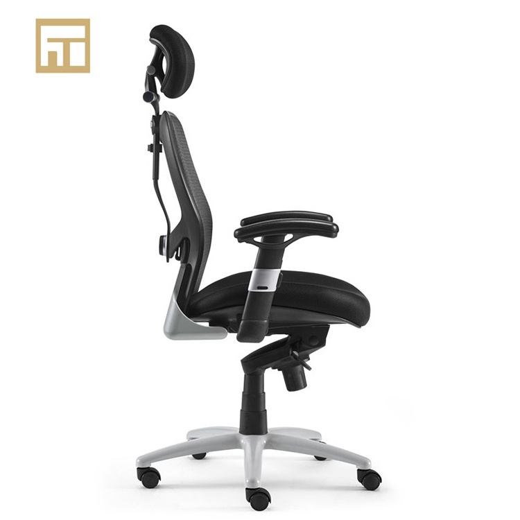 2021 Large Work Chair Cheap Ergonomic Chairs Mesh Office Chair Black from Guangzhou with 3D Armrest Office Furniture 360 Swivel