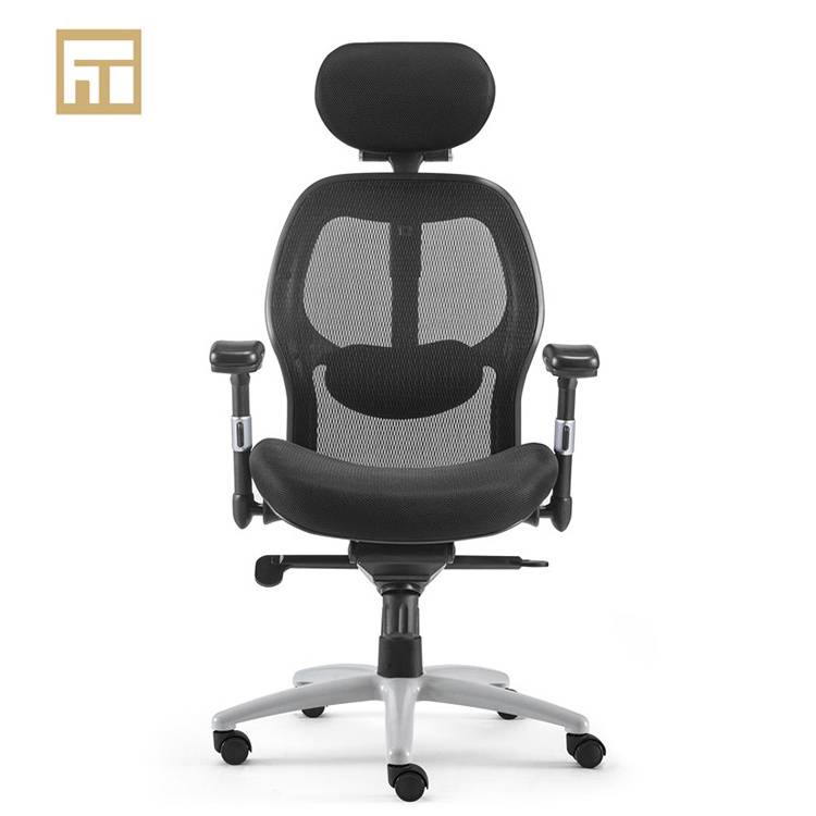 2021 Large Work Chair Cheap Ergonomic Chairs Mesh Office Chair Black from Guangzhou with 3D Armrest Office Furniture 360 Swivel