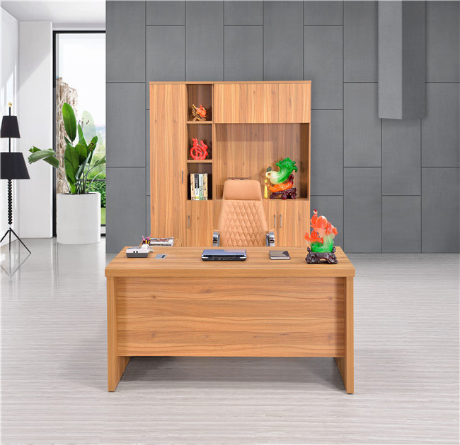 Modern fashion modern glass desk MDF/MFC melamine home office furniture l shaped oak wood modern desk