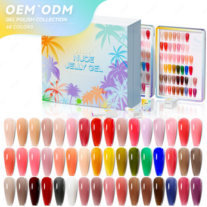 JTING Free Design Unique nail brand 48colors summer jelly colors gel collection with set box Vegan gel nail polish supplies