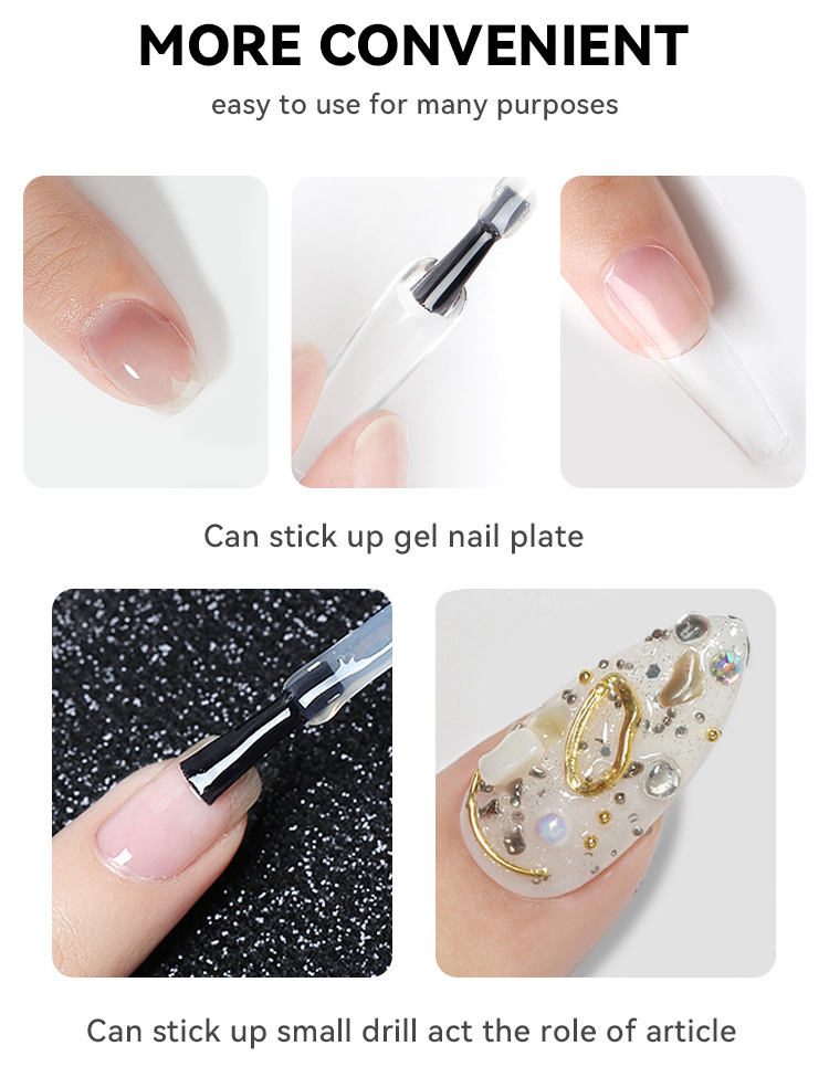 JTING 15ml clear strong bonding nail glue adhesive gel for press on nails private label long lasting professional nail glue