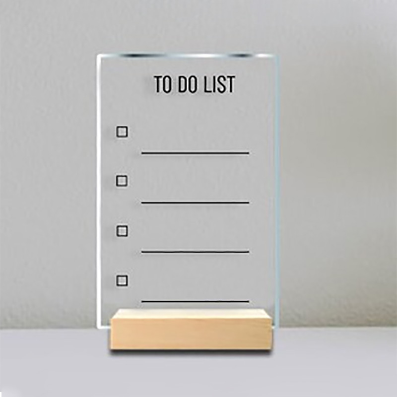 Acrylic Planner Weekly Daily Wood Holder Acrylic Dry Erase Sign  Home Note To-Do List  Board with Marker for Couple