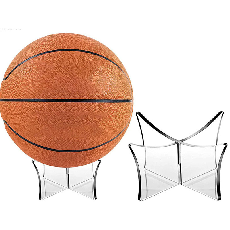 Custom size clear crystal sphere stand Manufacturer, Basketball, football ball Acrylic crystal stands