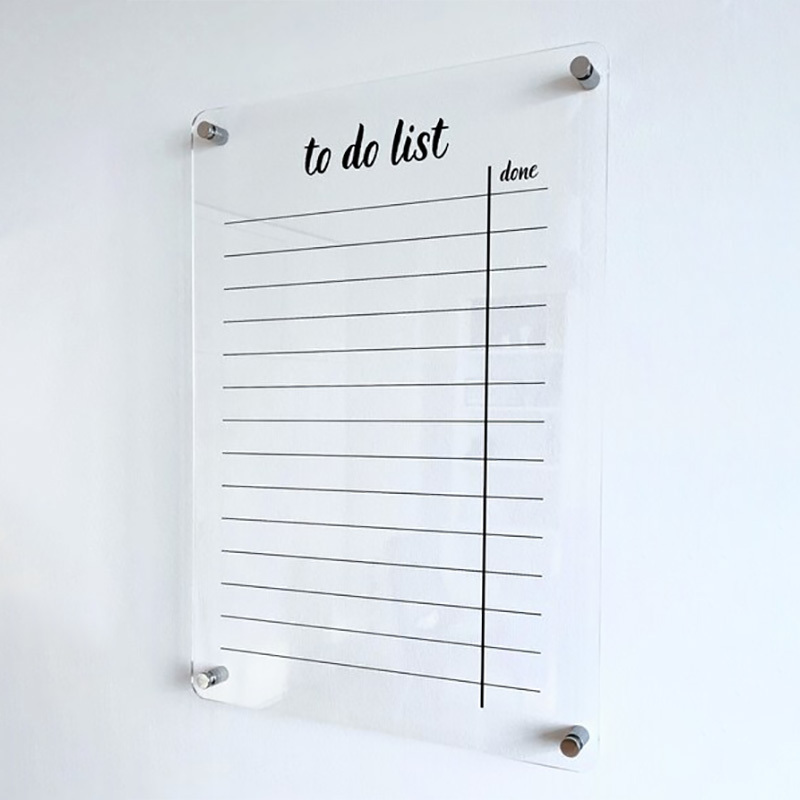 Acrylic Planner Weekly Daily Wood Holder Acrylic Dry Erase Sign  Home Note To-Do List  Board with Marker for Couple