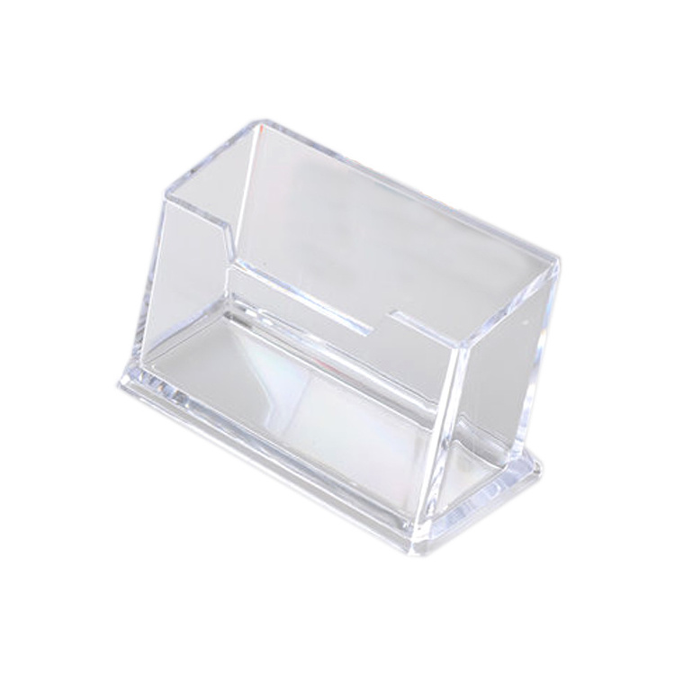 Clear Acrylic Portable Table Business Name Card  Display Organizer Holder Stand