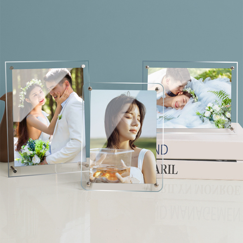 individual package crystal acrylic picture frame Manufacturer, 100% acrylic HD transparent clear a4 2x3 acrylic picture frame