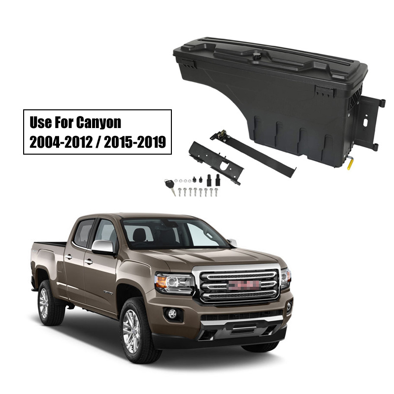 Truck Bed Storage Box Tool Box Use For G M C Canyon 2004-2012 / 2015-2019 Pickup Rear Driver Side Lockable Storage Box