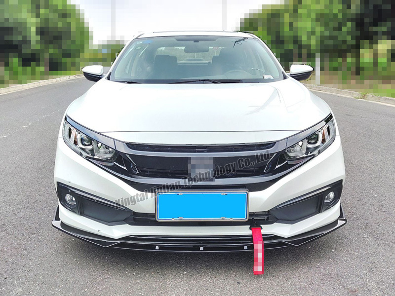 Use For Hon da Civic 10th Gen 2016 to 2019 Front Shovel Body Kit Spoiler Front Bumper Diffuser Protector