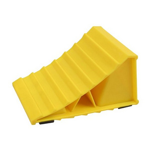 Portable Wheel Chock Heavy Duty Vehicle Car Truck Wheel Tire Chock Stop Block Base Tire Anti slip Fixed Pad Yellow