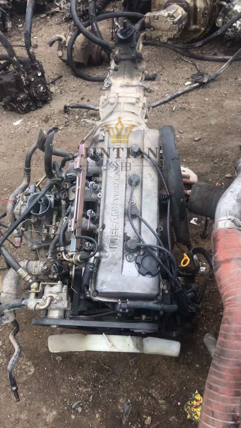 Used complete Nissans engine KA24 with transmission for pickup