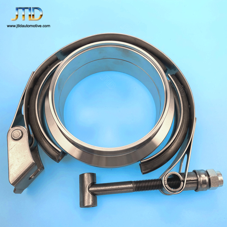 1.5 inch - 6 inch  High pressure strong Turbo Exhaust 304SS  quick release V band clamp and Interlocking Male Female flanges