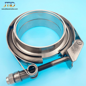 JTLD 3" Stainless Steel Quick Release  V Band Clamp with Grooves Exhaust Turbo V Clamp pipe and tube Clamp 3 inch