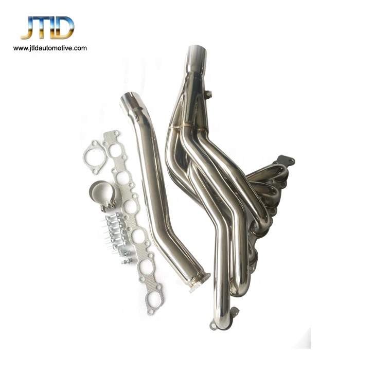 hot sale performance 201 stainless steel polished exhaust header for Toyota Land cruiser 1FZ