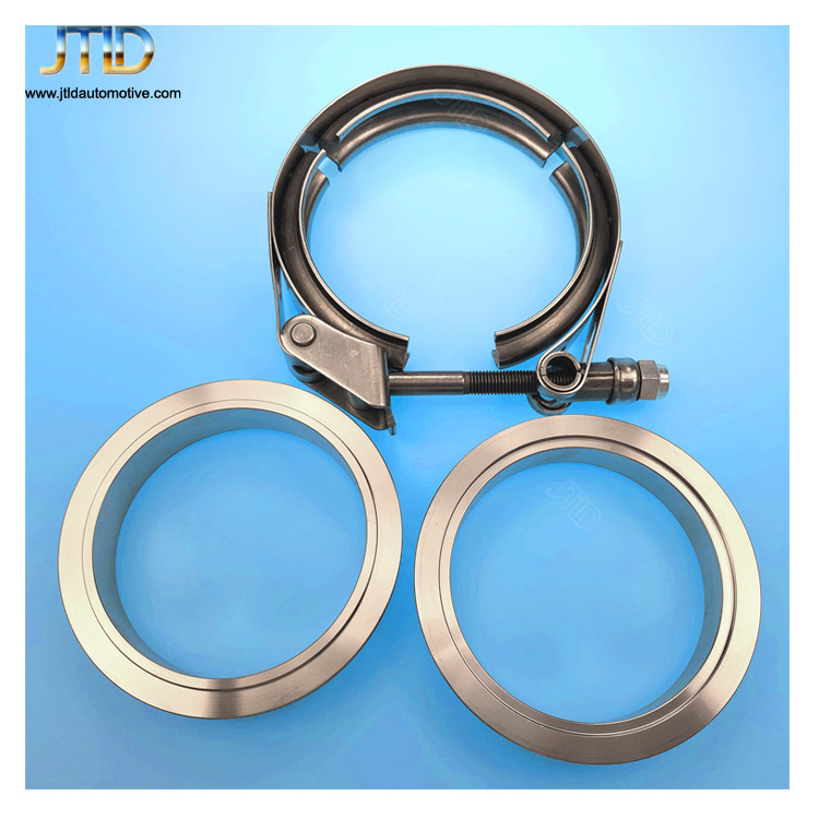 1.5 inch - 6 inch  High pressure strong Turbo Exhaust 304SS  quick release V band clamp and Interlocking Male Female flanges