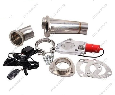 2.5 3 Inch Electric Stainless Exhaust Cutout valve With Remote Control With Cut Pipe Exhaust Cut Out Kit