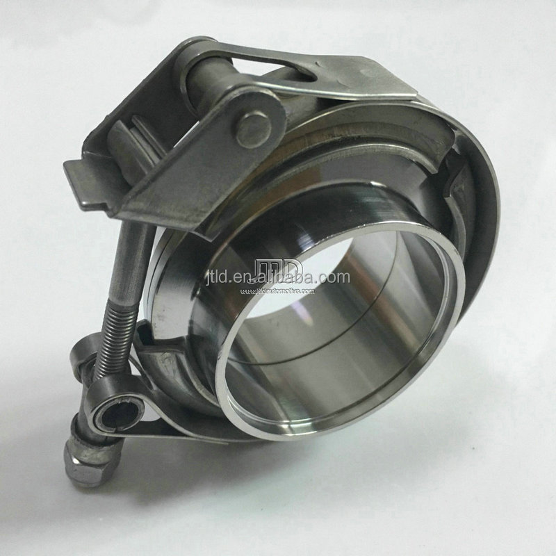 JTLD Heavy Duty 304 Stainless Steel V-Band Exhaust Clamp and Male/Female Flange Set V band Set