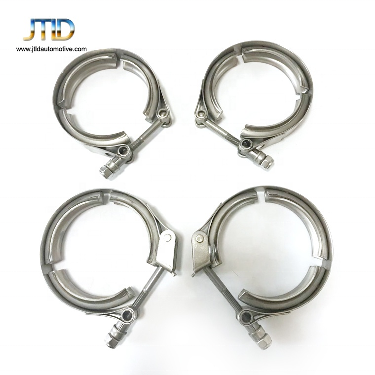 JTLD Heavy Duty 304 Stainless Steel V-Band Exhaust Clamp and Male/Female Flange Set V band Set