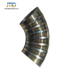 High Quality Auto Engine Parts 304 Stainless Steel Pie Cuts 90 Degree Bend 2.5" Welded Exhaust Elbow