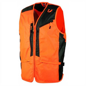 Summer Mesh Lining Orange Contrast Black Hunting Vests