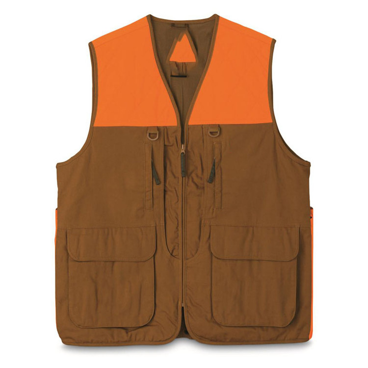 Men Summer Style Contrast Orange Hunting Shooting Functional Vests