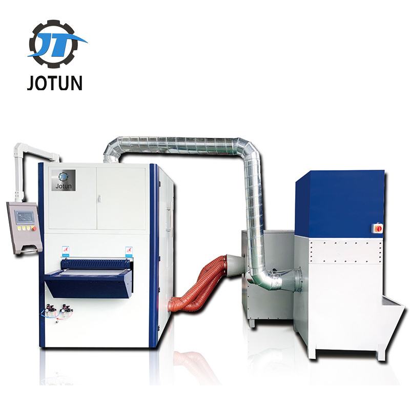 abrasive belt and Rotary brush Sheet Metal Polishing Deburring Machine for stainless steel plate surface