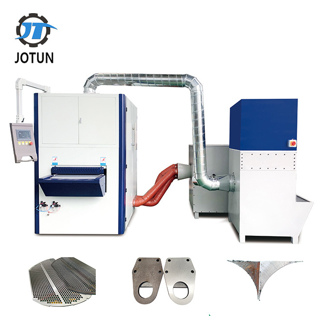 abrasive belt and Rotary brush Sheet Metal Polishing Deburring Machine for stainless steel plate surface